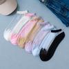 6 Pairs New Arrivals Women Socks Spring Summer Flower Lace Short Socks Soft Silk Thin Transparent Socks Solid Cute Ankle Socks