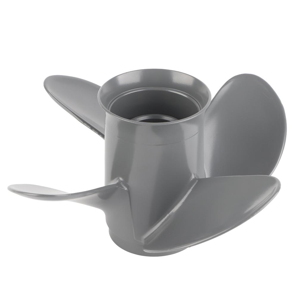 10 3 8x13 Außenbordmotor-Propeller Hoher Schub 4 Blätter Aluminiumlegierung Passend für Außenbordmotor 35‑60 PS