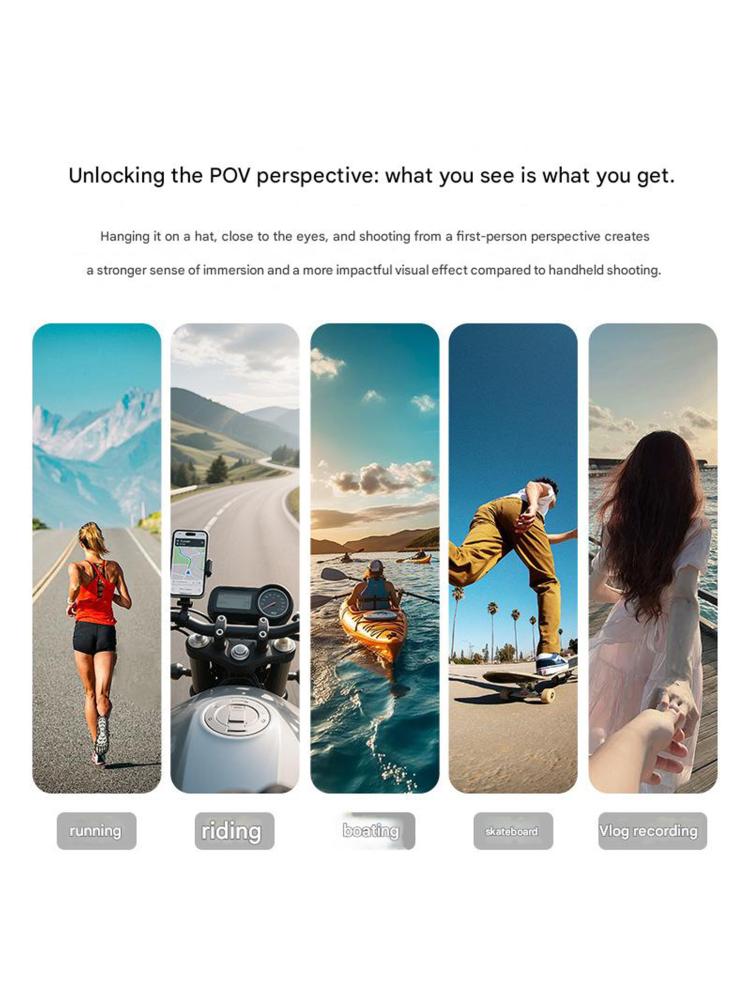 Supporto morsetto multifunzione per fotocamera con rotazione a 360° per action cam, clip per cappello, adattatore, supporto per sport