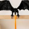 Dragon Bookshelf Decor Nook Light with LED Flame Effect, Fantasy Shelf Decor, Book Flying Display Ornament for Study Room Reading Corner Library