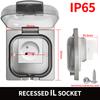 IP65 Waterproof Outdoor Socket, 16A High Power Wall Plate, 250V US/Thai Style 10A Receptacle, Bathroom & Weatherproof Electrical