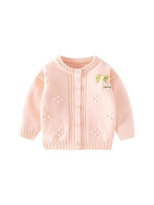 Cardigan Suéter de Tricô Elegante para Bebês Meninas Outono/Inverno - Lindo Top de Tricô para Crianças