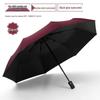 Large Automatic Windproof Umbrella: Dual Use for Sun and Rain, Black Glue Sunshade