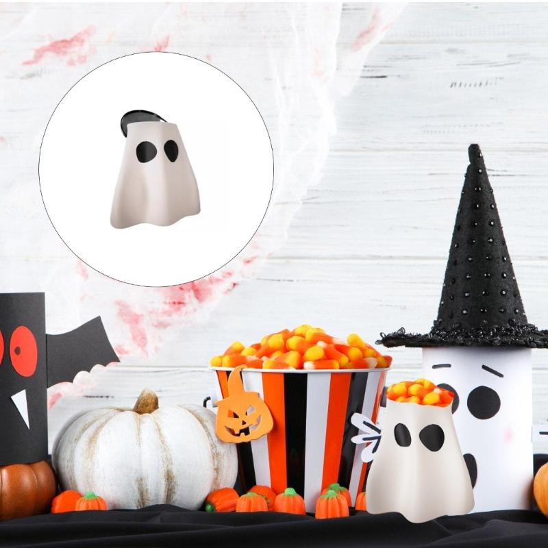 Eerie Specter Shape Candy Holder For Halloween Treats Portable Lightweight Bucket Kids Party Decoration Storage Bin
