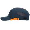 Bump Hat Baseball Hardhat Peaked Breathable Protective Adjustable for Sports Working Blue with Orange Edge
