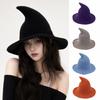 Solid Color Halloween Witch Hat High Quality Costume Hat Fashionable Magical Hat  For Women