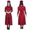 Clearstone Halloween Maid Size Bordeaux Women's Western-Style Costume, M,