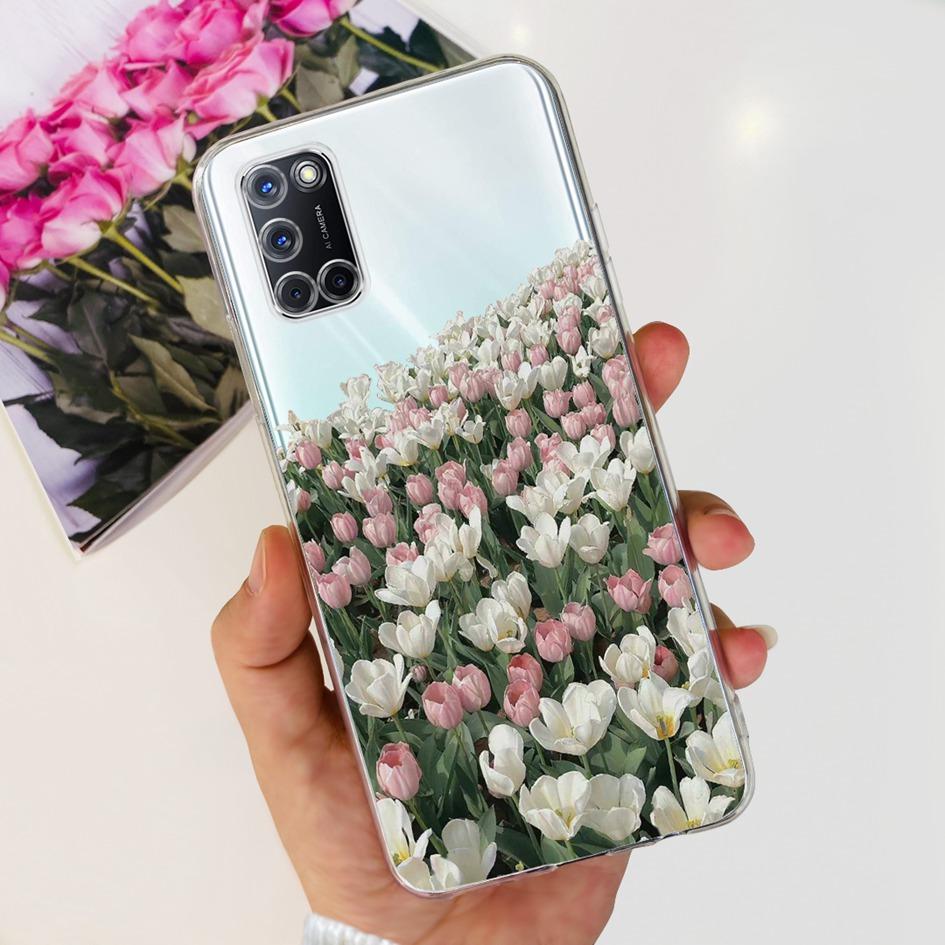 For OPPO A92 Case CPH2059 Fashion Marble Butterfly Clear Funda Soft Silicone Phone Cover For OPPO A72 A52 CPH2061 CPH2067 Bumper