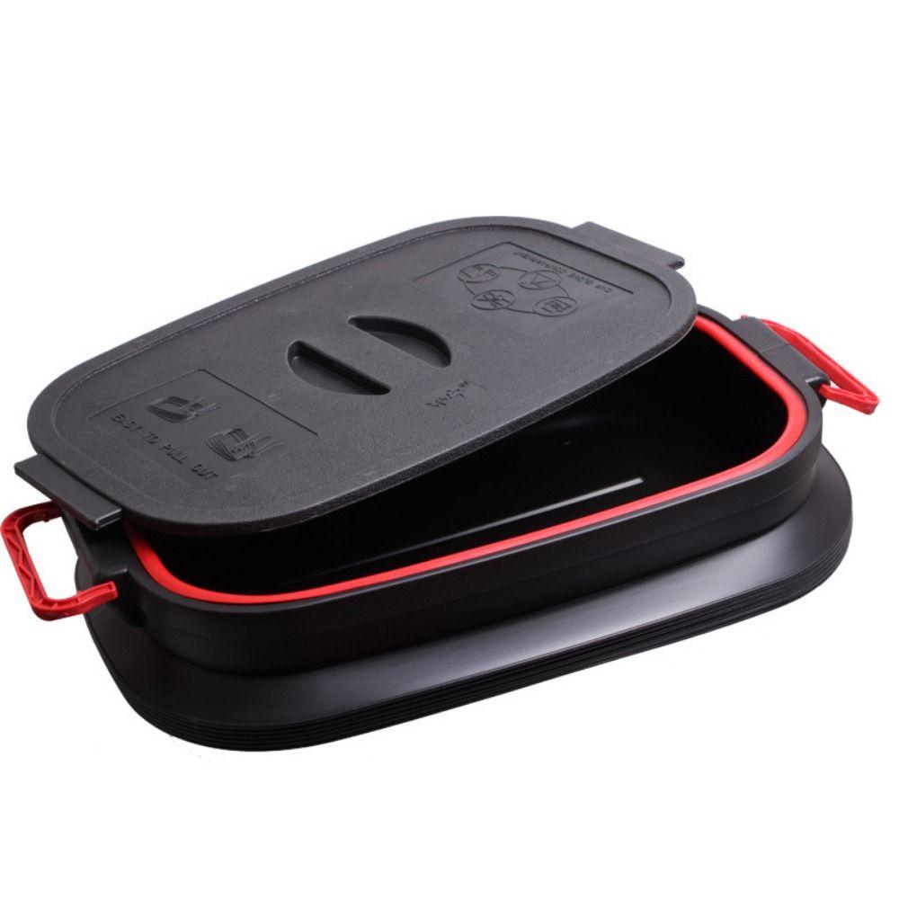 Collapsible Car Shrinkable Storage Bucket with Cover Outdoor Fishing Bucket Outdoors