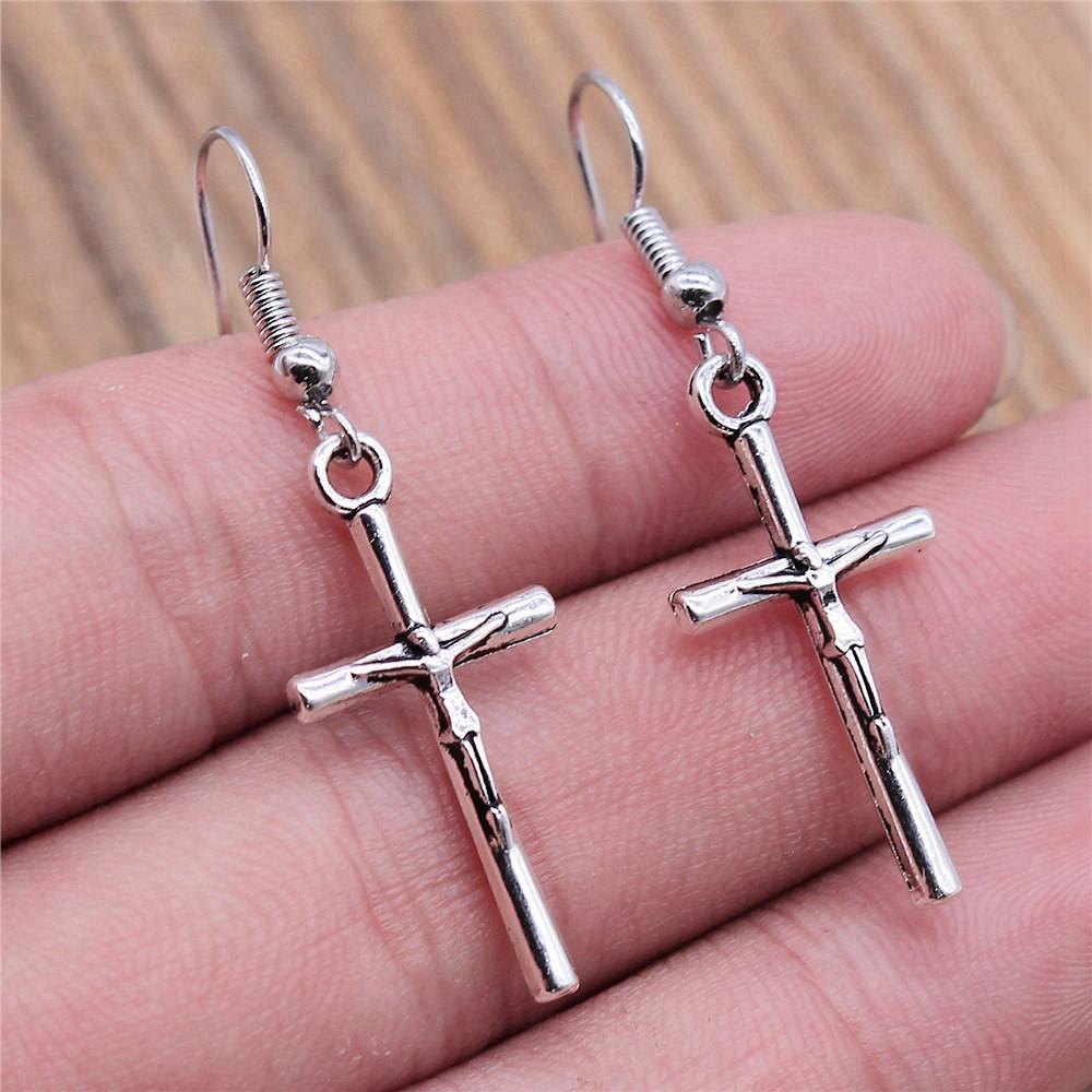 Casual Handmade Cross Amulet Drop Earrings Thoughtful Friendship Gift for Office Wear