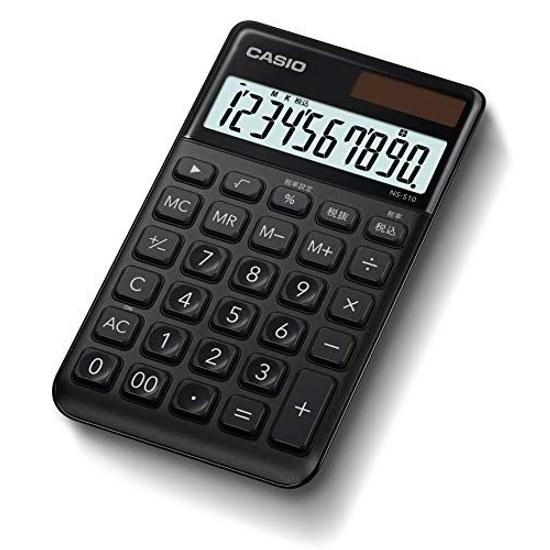 Casio Stylish Calculator Black 10-Digit Large Notebook Type NS-S10-BK-N