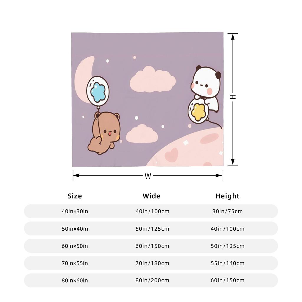 Cute Cartoon Bubu Dudu Blanket Cover Flannel Throw Blankets Summer Air Conditioning Printed Soft Warm Bedspread