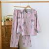 2026 Frühling und Herbst Neues Damen-Pyjama-Set 100% Baumwolle Antiker Jacquard Langarm Lange Hose Zweiteiliges Haus-Set