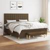 3137496 vidaXL Divan-lit À Sommier Tapissier Avec Matelas Marron Foncé 180x200 Cm