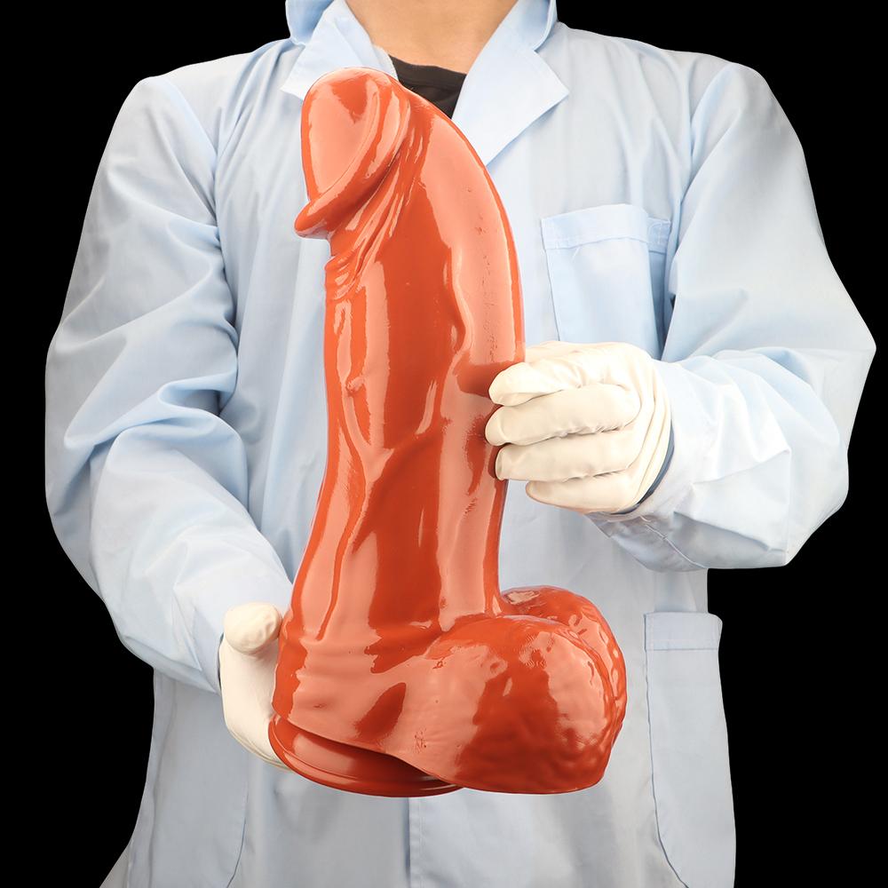 32.5*9cm Large PVC Dildo Butt Plug Sex Toy Masturbator Fisting Big Dick Strap On Cock Realistic Penis