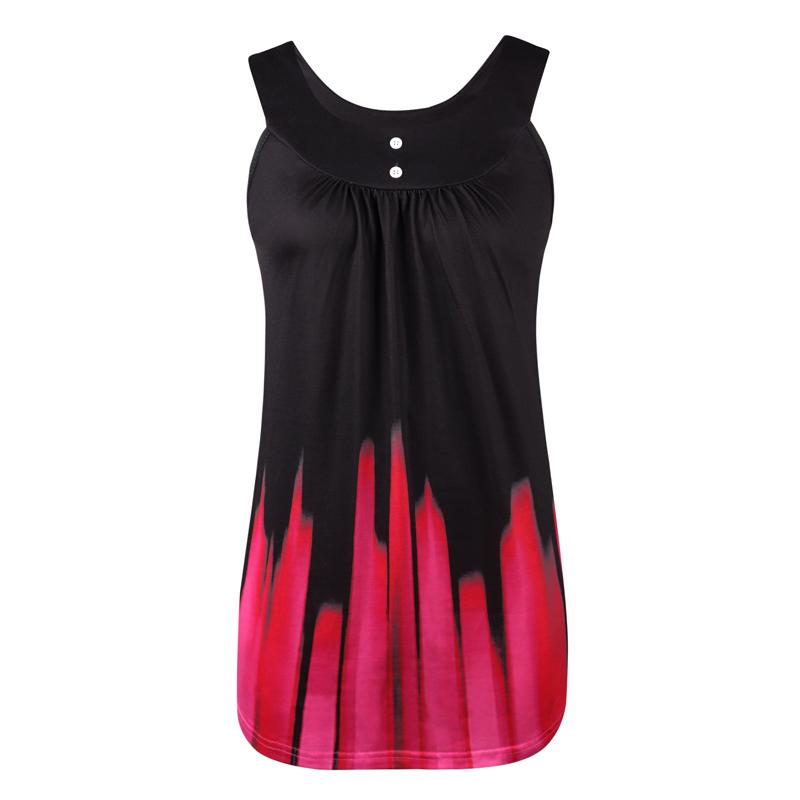 

Женский жилет на пуговицах с круглым вырезом, женские летние футболки без рукавов 2XL розы красного