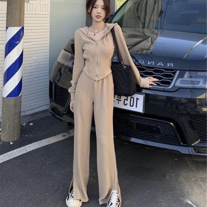 Women's 2 Piece Outfits For Women Oversized Striped Sweaters Sets