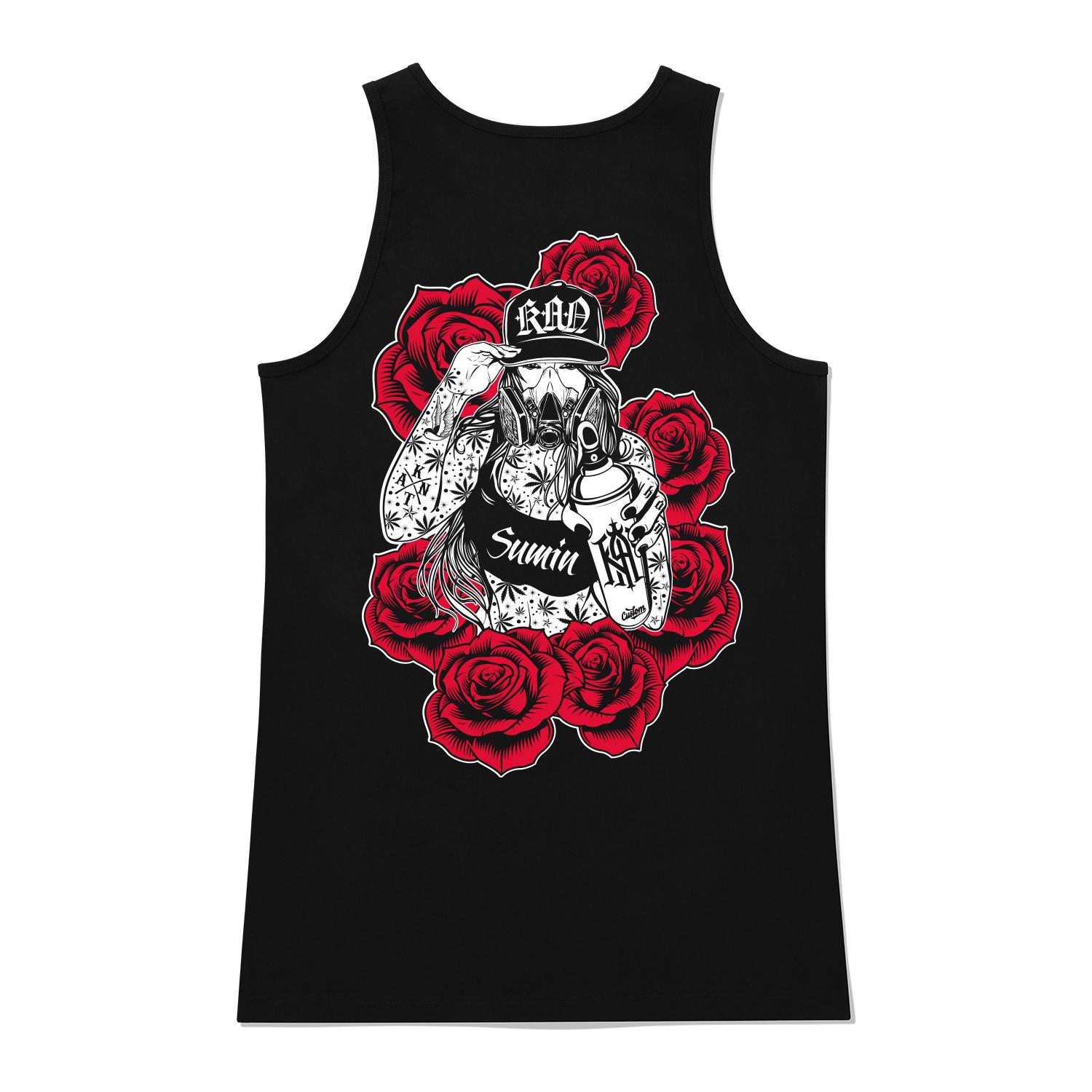 Khan 6312 Ksb0153 Chicano Girls Graffiti Long Sleeveless - Black Black/L