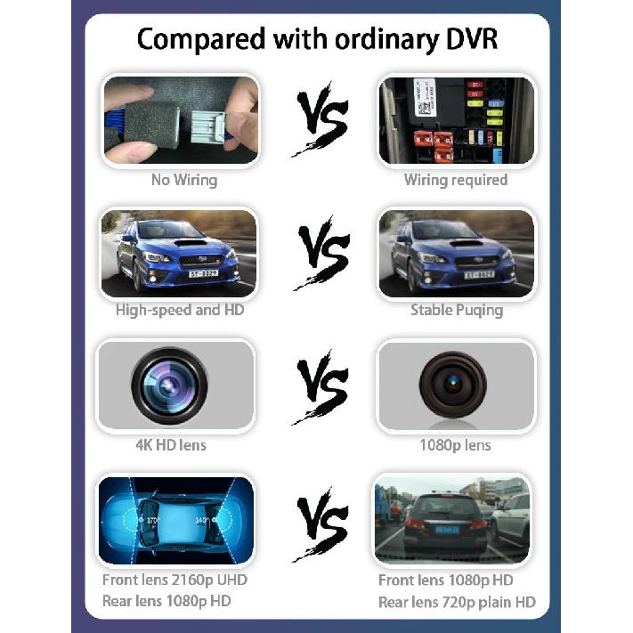 4K Front And Rear Camera Wifi DVR Dash Cam Original For Chery Explore 06 Jaecoo J7 2023 2024 2025,Plug And Play Car DVR With APP