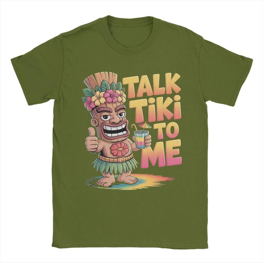 Unisex TShirts tropical humor beach party tiki tropical drink Vintage 100 Cotton Tees Short Sleeve T Shirt O Neck Tops Printed