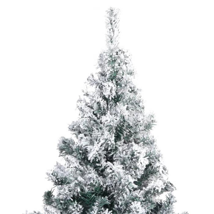 VidaXL Sapin de Noël artificiel avec neige floquée Vert 240 cm PVC