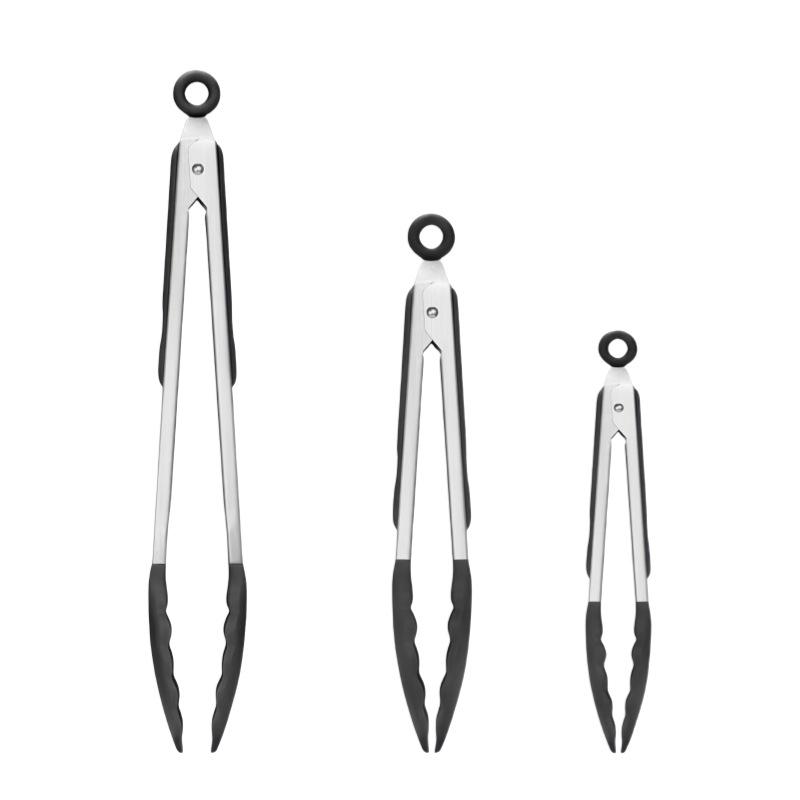 High-Temperature Resistant Silicone Meat and Grill Clips - Stainless Steel Kitchen and Barbecue Scald-Proof Clips