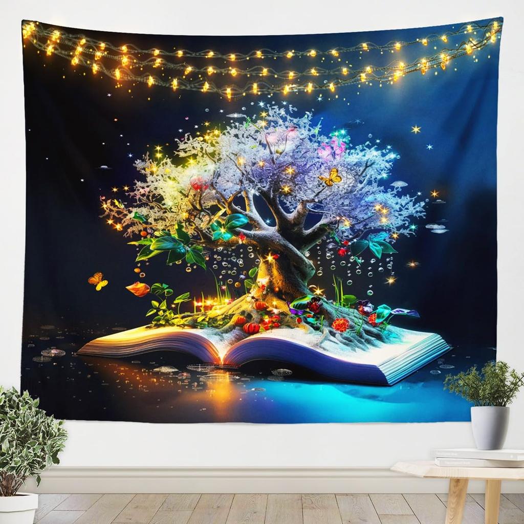Snake Tapestry Purple Flower Leaves Wall Hanging for Kids Boy Girl Room Decor, Exotic Exotic Boho Moon Wall Blanket Tapestries