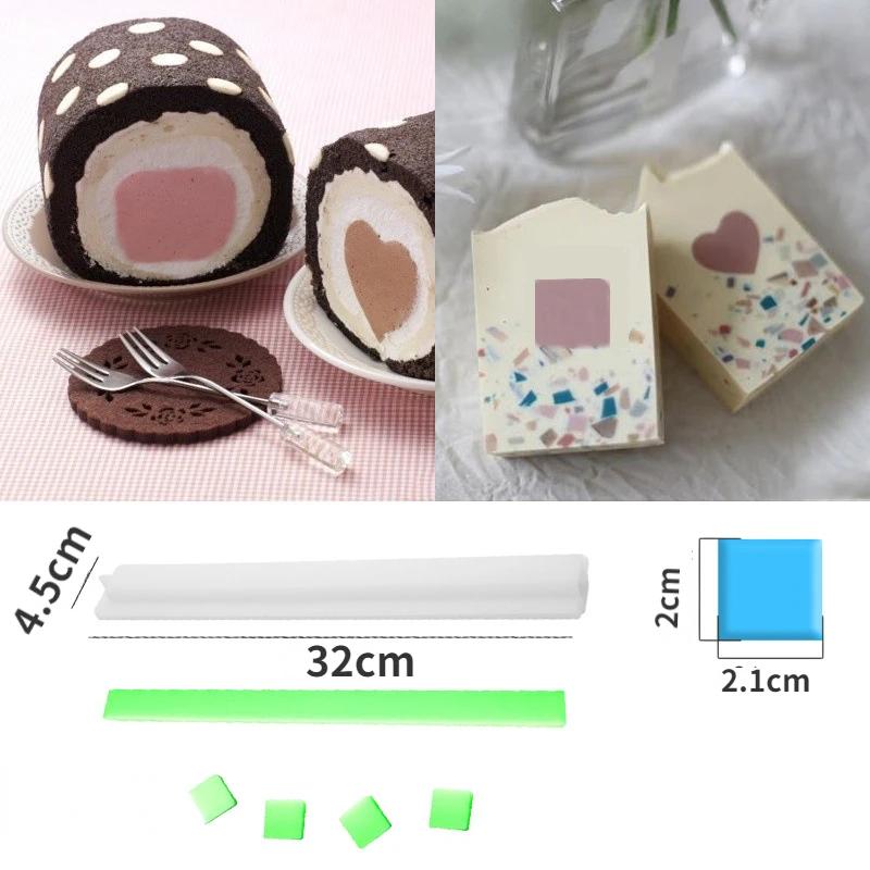 

New Sandwich Love Silicone Cake Mold DIY Christmas Tree Mooncake Cake Roll Sandwich Layer Cake Mold Kitchen Accessories