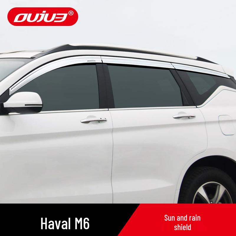Haval M6 PLUS Auto Fenster Regenabweiser und Galvanisierte Regenschutz Außenverkleidung