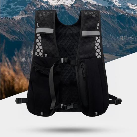 Utendørs hydreringssekk pustende mesh fjellklatring vest ryggsekk vestveske med justerbare spenner oppbevaring for vannflaske
