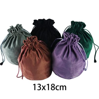 1 szt. Kolorowa Torebka na Kostki ze Sznurkiem Aksamitna do Pokera, Cukierków, Biżuterii, Pakowania Prezentów 13*18cm