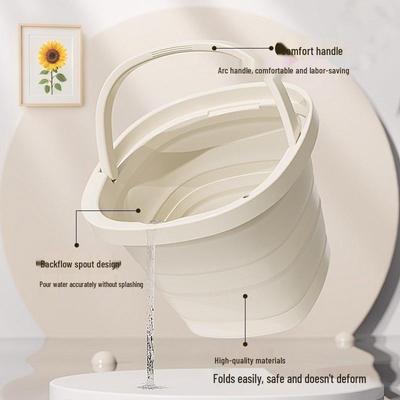Large Capacity Folding Portable Bucket for Home, Dorm, Car, Travel, Fishing