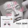 Adesivo per tatuaggio in cristallo Glitter Eyeliner Sopracciglio Trucco Viso Occhi Diamante Tatuaggio temporaneo Adesivi per eyeliner 3D con strass rock