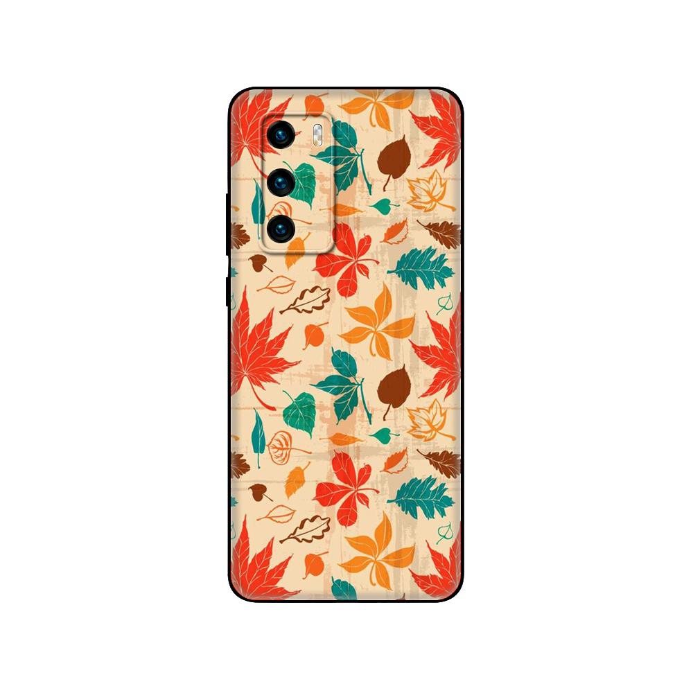 Black Tpu Case For Huawei P30 Lite P30 Pro P40 Case For Huawei P40 LITE E P Smart 2020 Case Cover Autumn Leaves Fall  Splendid