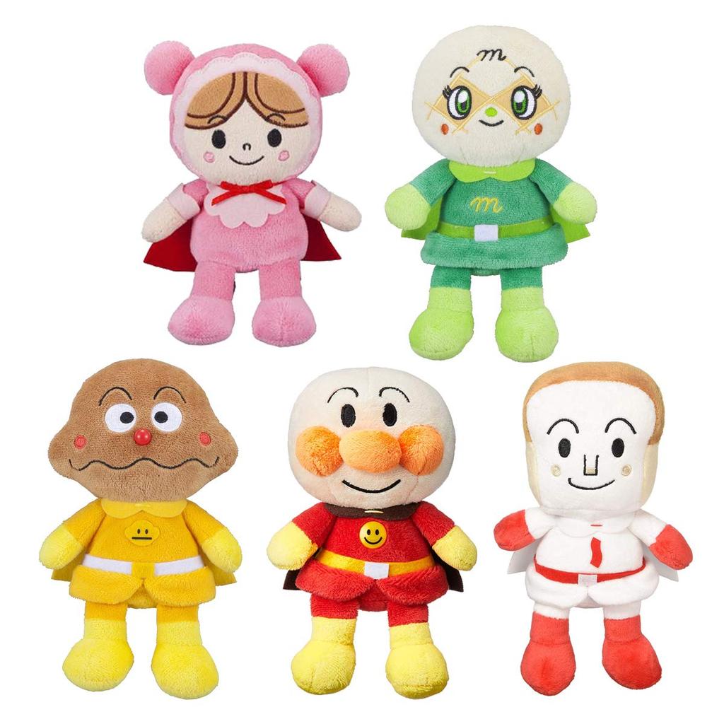 SEGA TOYS Anpanman Prichi Beans S Plus Ensemble de 5 Peluches Anpanman Shokupanman Currypanman Melonpanna Akachanman