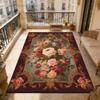 European Classic Country Style Balcony Carpet Easy Clean Fluffy Large Area Floor Mats Home Decoration Luxury Non-slip Soft Rugs