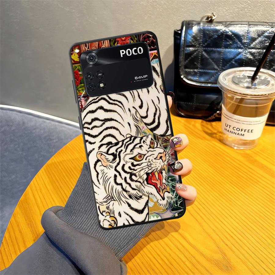 Coole Tiger-Leopard-Hülle für Xiaomi Poco F8 C75 C61 F1 X3 X4 X5 X7 Pro F3 C50 M3 M4 M7 Pro M5 C71 Handyhülle