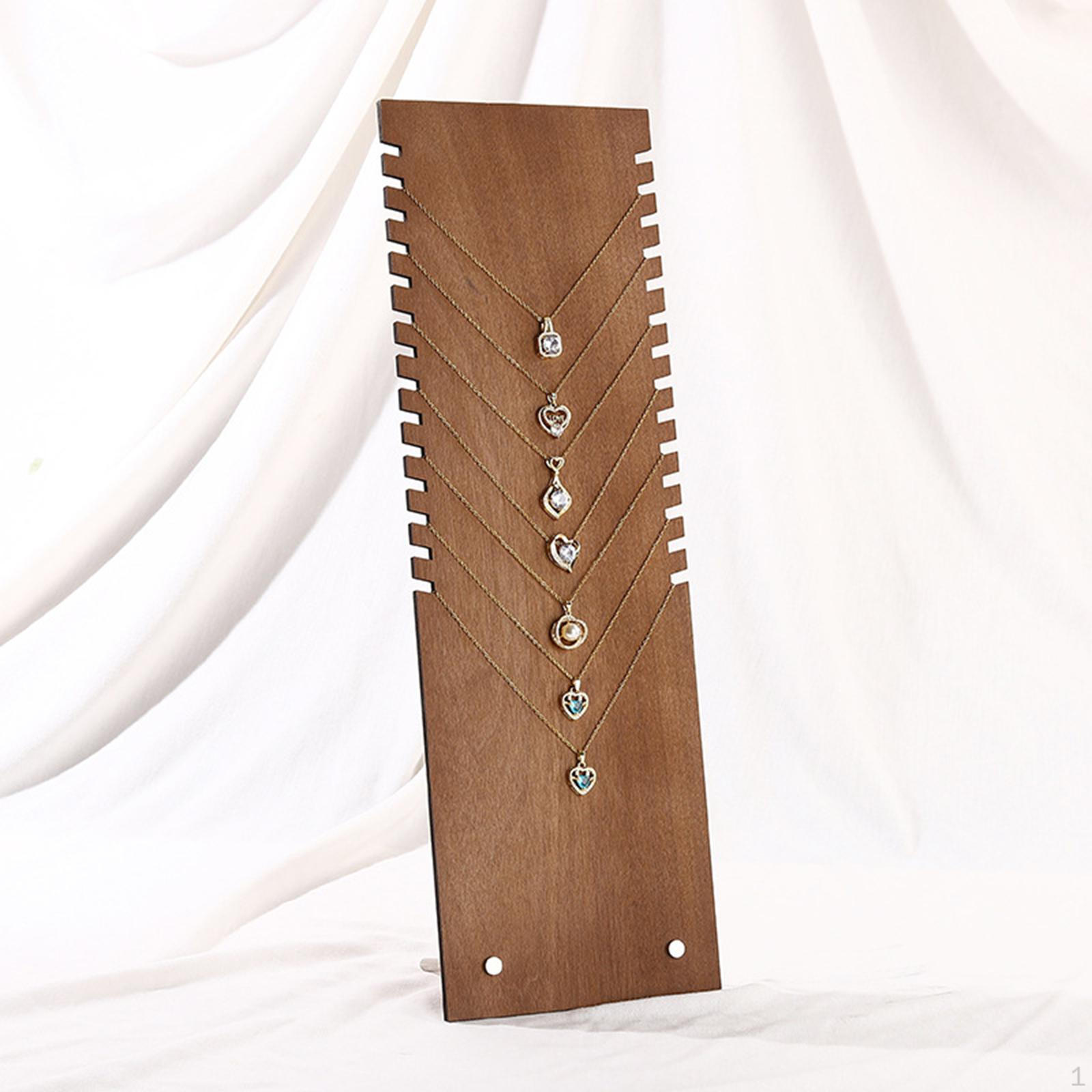 

Necklace Holder, 14 Slots, Display Frame ,Tabletop Portable Jewelry Stand Organizer for
