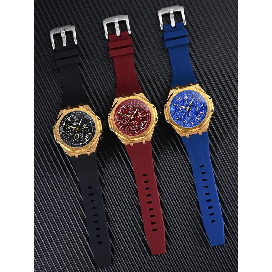Luxury Men's Watch Chronograph Date Silicone Strap Male Clock Waterproof Luminous Quartz Fashion Sports Watches For Men