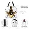 Masonic Freemason Insulated Lunch Bag for Women Kids Portable Food Boxes Thermal Lunch Box Tote