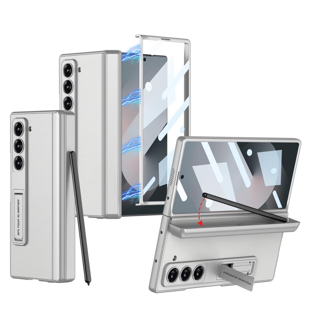 Suitable for Samsung Fold6 Mobile Phone Case Full Inclusive Anti Fall Magnetic Suction Hinge Folding Screen Pen Case Shell Film Integrated Set