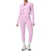 Women's Three-Piece Fitness Set: One-Shoulder Vest, Long-Sleeved Jacket, Slim-Fit Yoga Pants