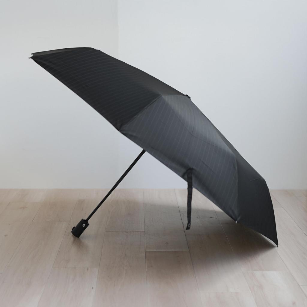 Komiya Shoten Large Automatic Folding Durable Ultra Open/Close Umbrella, 65cm, Men's, One-Touch, Fiberglass, Water-Repellent, Teflon, Safety,