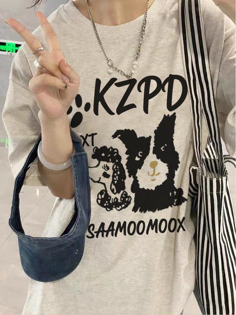 Women's Plus Size Retro Short Sleeve T-Shirt - 2025 New Design, Loose Fit