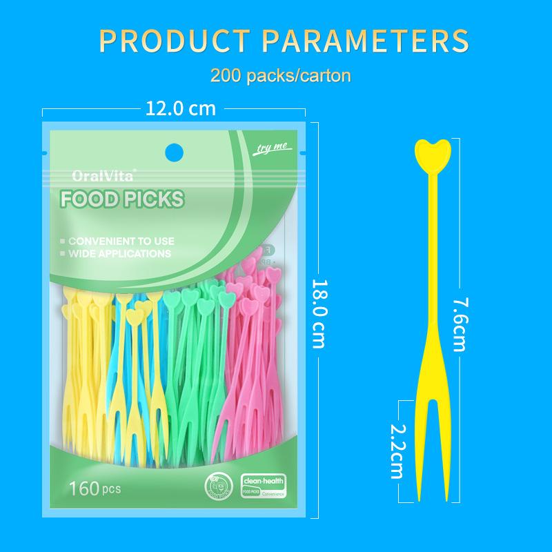 Bag of 160 Fruit Forks for Home Use