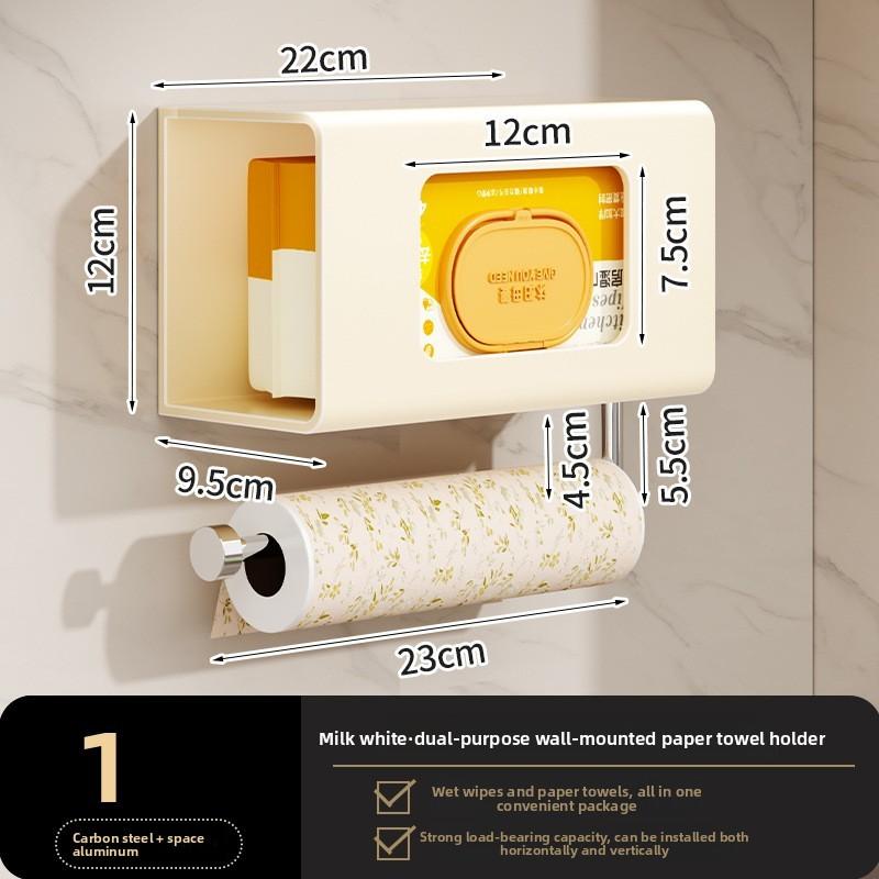 Kitchen Paper Towel Holder Wall Mount With No Drill Clip For Kitchen Organization