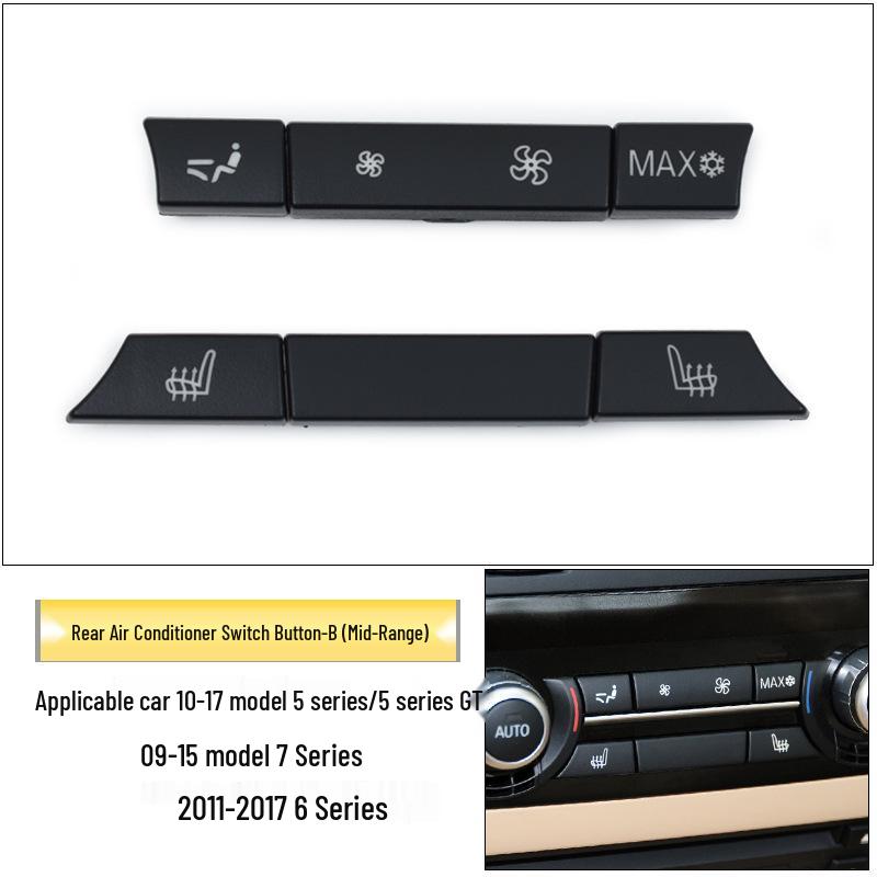 Rear AC Button Panel Trim for BMW 5, 6, 7 Series, 5GT, X5, X6