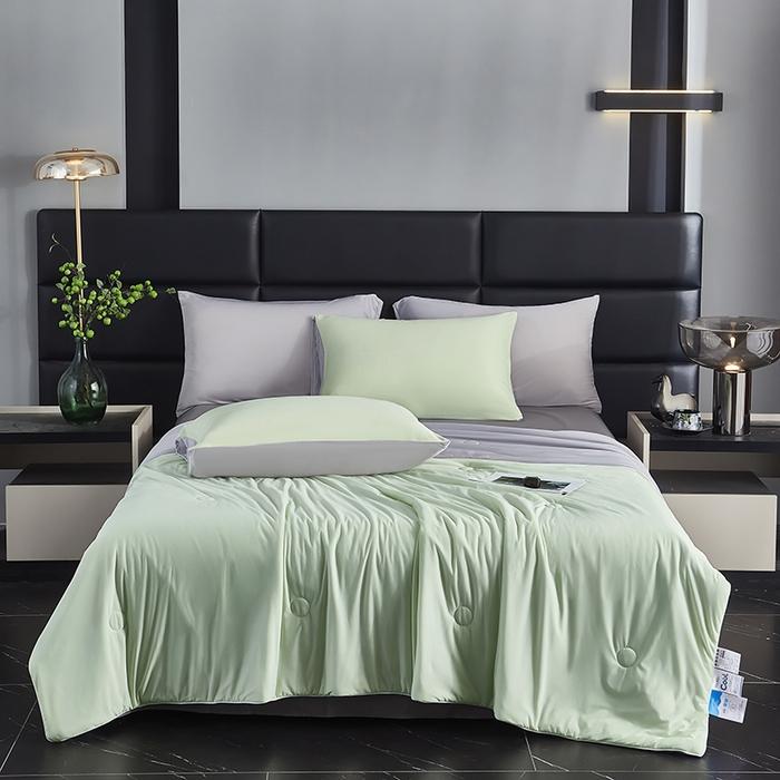 new summer cool summer quilt single piece machine washable washed ice silk color matching summer cool quilt no pillowcase