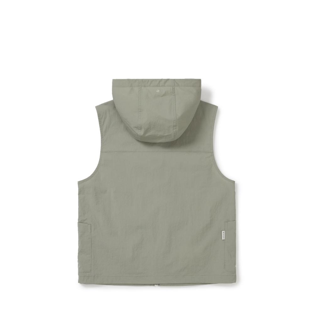 SNOWPEAK Root Women's Hooded Vest Khaki Gray (S26MWRVE65)