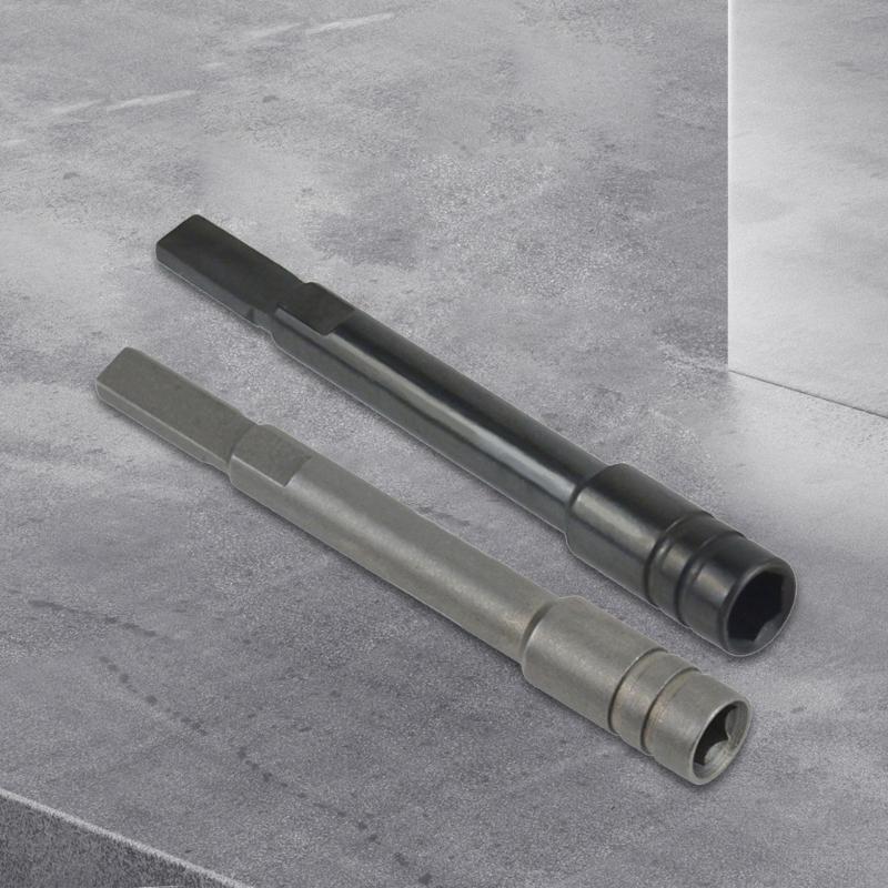 2Pcs Magnetic Extension Rods Round Flat Adapter 83mm Steel Tool for Mechanics and Projects